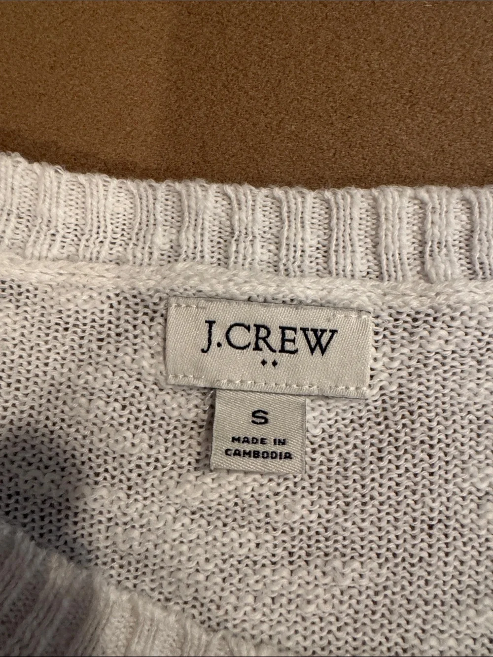 J. Crew Women's White Crewneck Sweater
